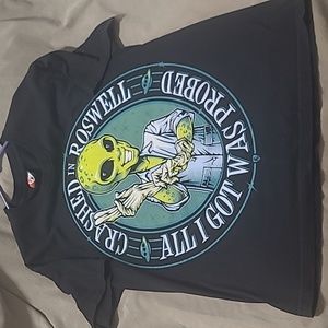 Crashed in Roswell -All I Got Was Probed Tee - womans or mens XL